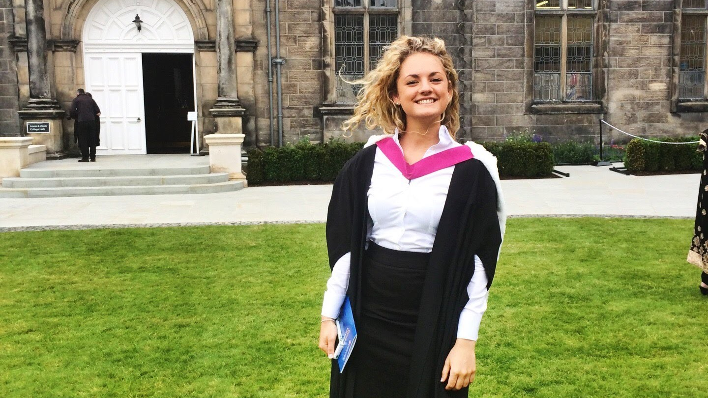 a picture of Caitlin at her graduation