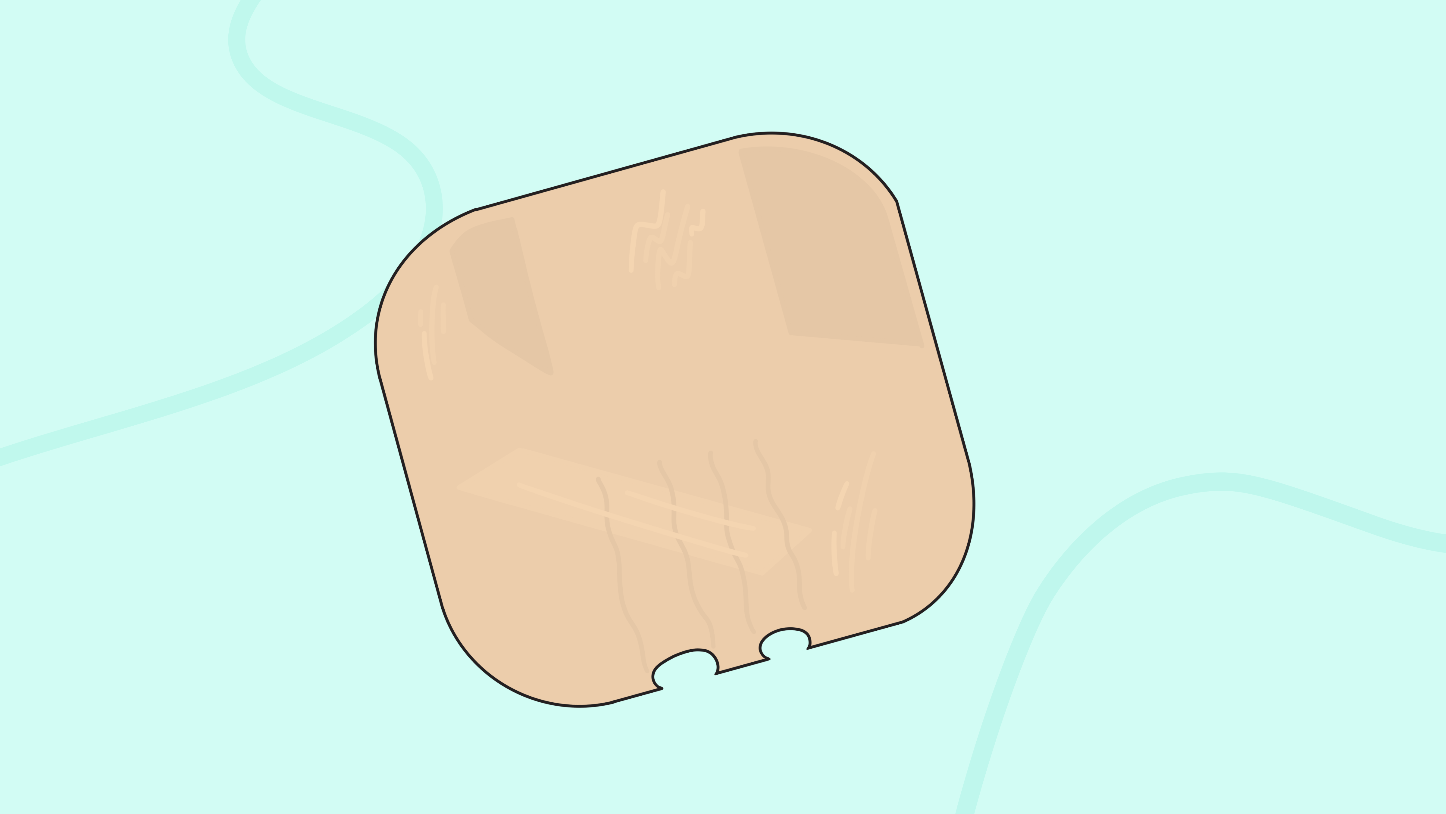 A beige coloured sticky patch